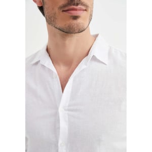William de Faye Linnen shirt wit