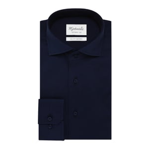 Michaelis Uni navy katoenen overhemd