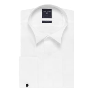 Profuomo Originale slim fit smoking overhemd met lange mouwen