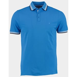 Bos Bright Blue Polo korte mouw brick polo oxford collar 24108br06bo/240 blue