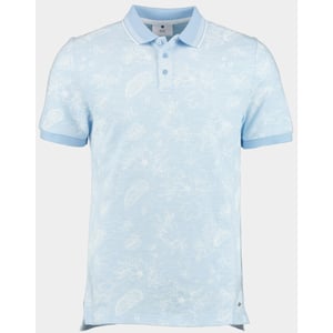 Bos Bright Blue Polo korte mouw ken polo oxford aop 24108ke09bo/210 light blue