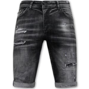 Local Fanatic Stonewashed ripped short slim fit