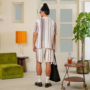 Quotrell Granada short ecru dessin