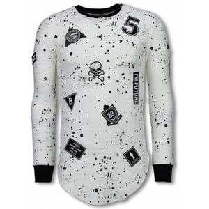 Justing Paint drops army shirt long fit sweater