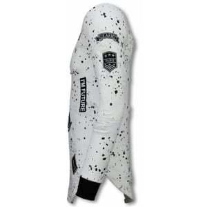 Justing Paint drops army shirt long fit sweater
