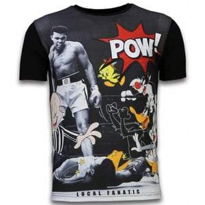 Local Fanatic Ali vs. cartoons digital rhinestone t-shirt