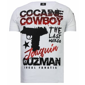 Local Fanatic Cocaine cowboy rhinestone t-shirt
