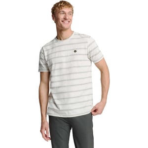 No Excess T-shirt crewneck jacquard stripe offwhite