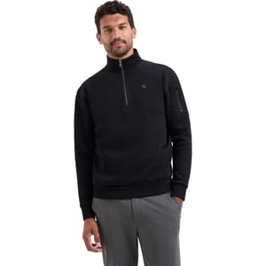No Excess Sweater half zip brushed black