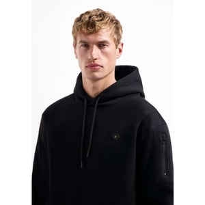 No Excess Sweater hooded brushed black