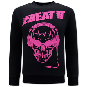 Local Fanatic Just beat it print sweater