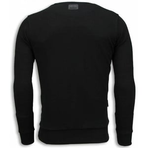 Local Fanatic Parental advisory digital rhinestone sweater