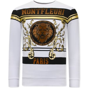 Tony Backer Sweater met print leeuw strass