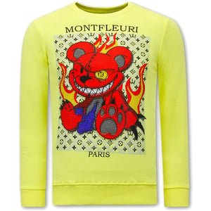 Tony Backer Sweater met print monster teddy bear