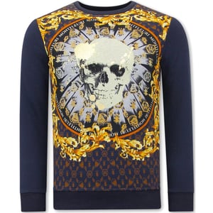 Tony Backer Sweater met print skull strass
