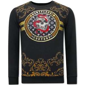 Tony Backer Sweater met print snake skull