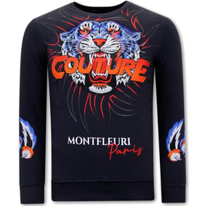 Tony Backer Sweater met print tiger couture