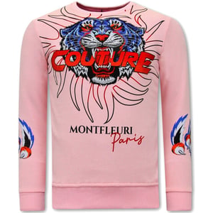 Tony Backer Sweater met print tiger couture