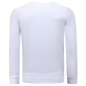 Tony Backer Sweater met print tiger poster