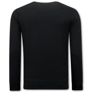 Tony Backer Sweater met print tiger poster
