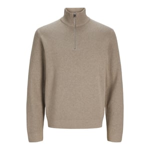 Jack & Jones Jprblamilano stitch knit half zip jnr licht