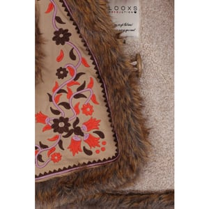 Looxs Revolution Gilet borduursels imitatie bont voor meisjes in de kleur