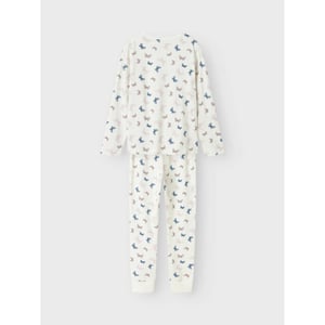Name It Meisjes lange pyjama set nkfnightset vlinder print crème