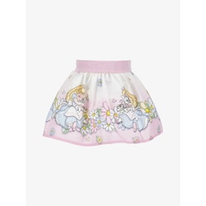 Monnalisa Meisjes rok alice bianco rosa fairytale
