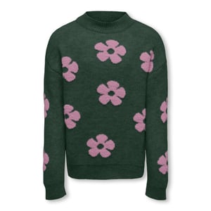 Only Kognaja ls flower pullover knt dessin