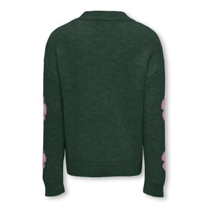 Only Kognaja ls flower pullover knt dessin