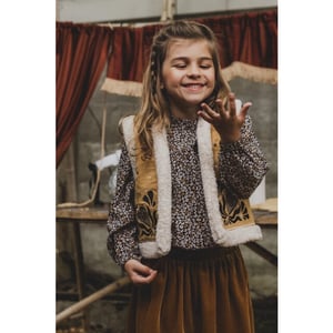 Looxs Revolution Lammy boho gilet borduursels voor meisjes in de kleur