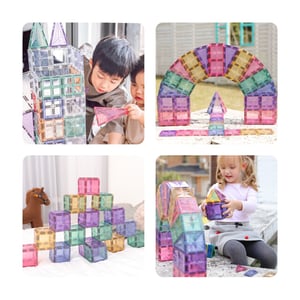 MNTL Magnetic tiles magnetische tegels pastel 108 stuks