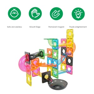 MNTL Magnetische knikkerbaan set kleurrijk 101-delig