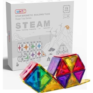 MNTL magnetic tiles magnetische tegels 72 stuks magnetisch bouwspeelgoed