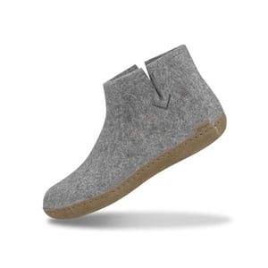 Glerups Low boot leather sole g 01-grey