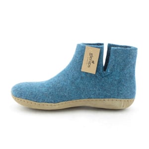 Glerups Low boot leather sole g 06-petrol
