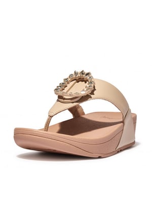 FitFlop Lulu crystal-circlet leather toe-post sandals