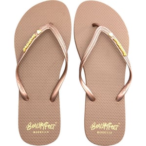 Beachyfeet Teenslipper dames - chocolate