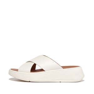 FitFlop F-mode leather flatform cross slides