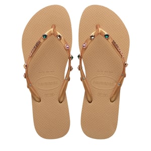 Havaianas slim luxury gold | swarovski teenslippers dames