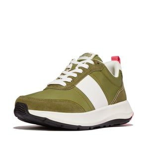 FitFlop F-mode flow sneaker nylon & suede mix