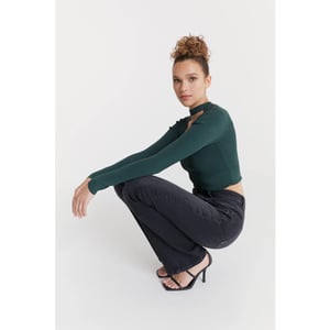 Cup of Joe Matilda dames flare jeans black vintage