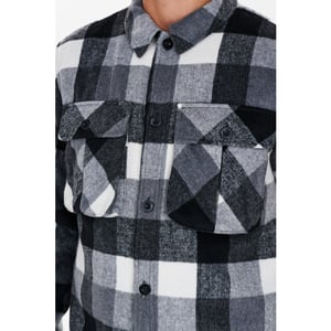 Anerkjendt Anerkjend style 900834 aksigurd checked lumber jacket 0526 dark grey mel