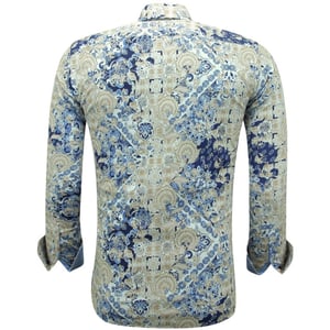Gentile Bellini Print overhemden lange mouw slim fit