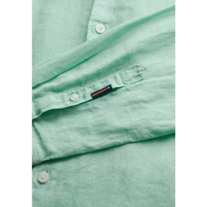 Superdry Linnen overhemd ls mint