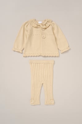 Baby Knit Cardigan and Leggings Set