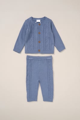 True Knit Cardigan, Trouser Outfit Set