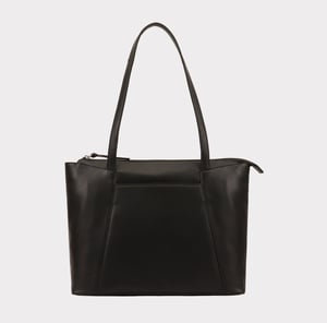 Catria Leather Shoulder Bag in Black