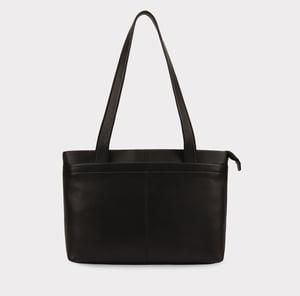 Kaija Leather Shoulder Bag in Black