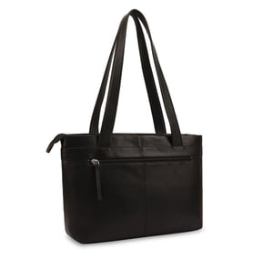 Kaija Leather Shoulder Bag in Black